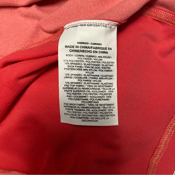 Nike racer back dri fit coral pink lined tank built in sports bra medium - Picture 9 of 10